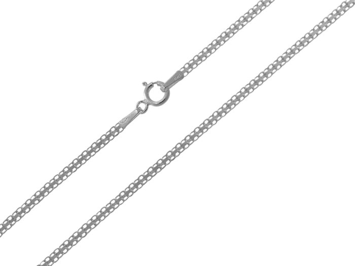 Ródiumos ezüst nyaklánc bismark 45 cm