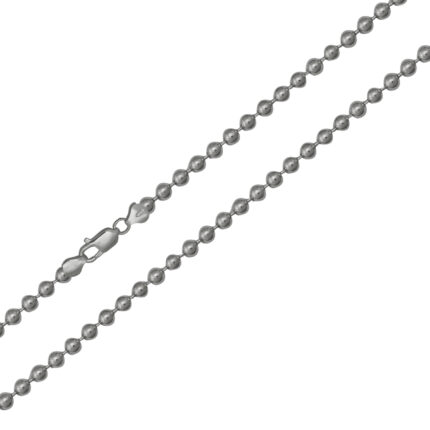 ródiumos 925 ezüst nyaklánc bogyós 50 cm