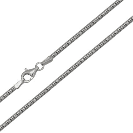 Ezüst nyaklánc medálhoz ródiumos kígyó 55 cm