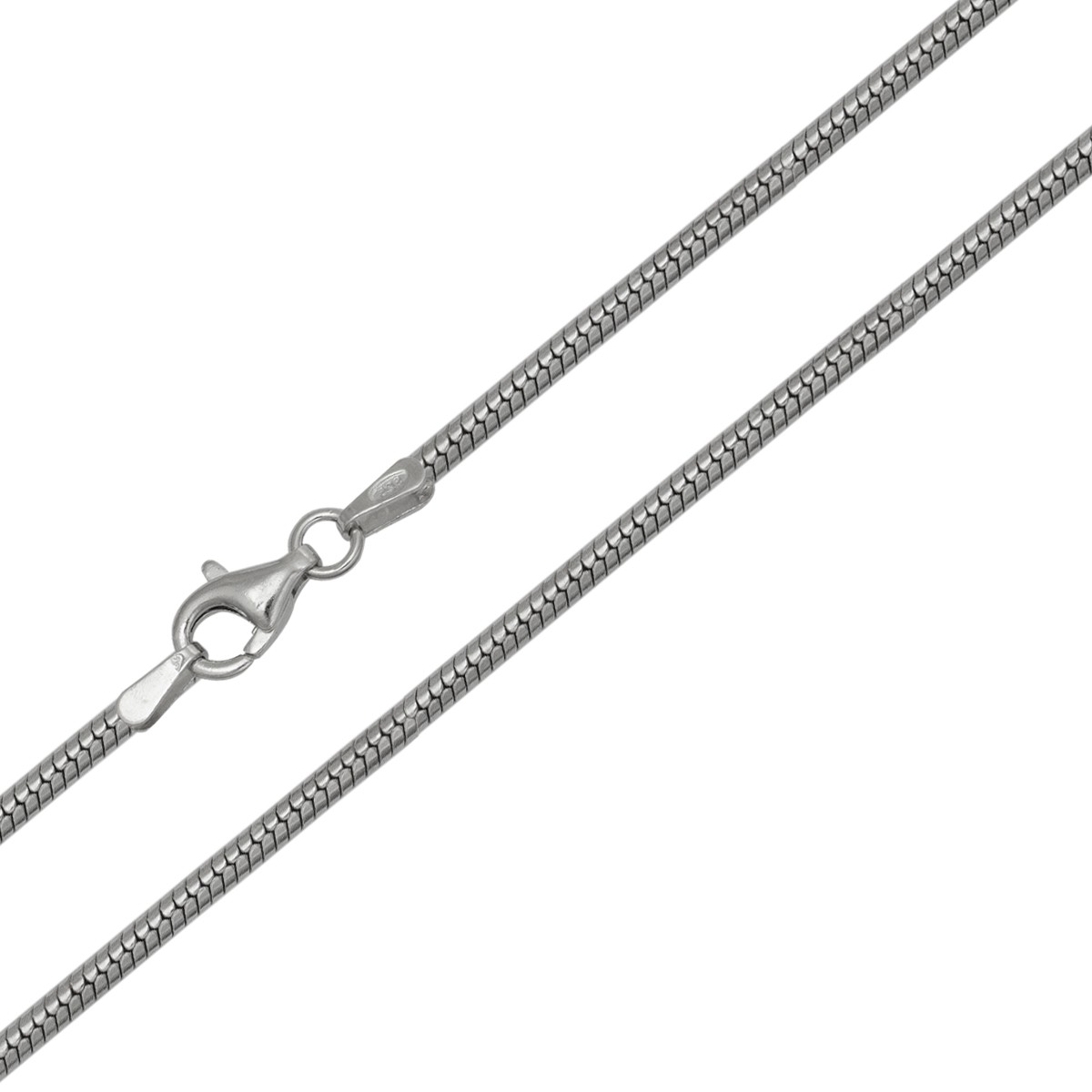 Ezüst nyaklánc medálhoz ródiumos kígyó 55 cm