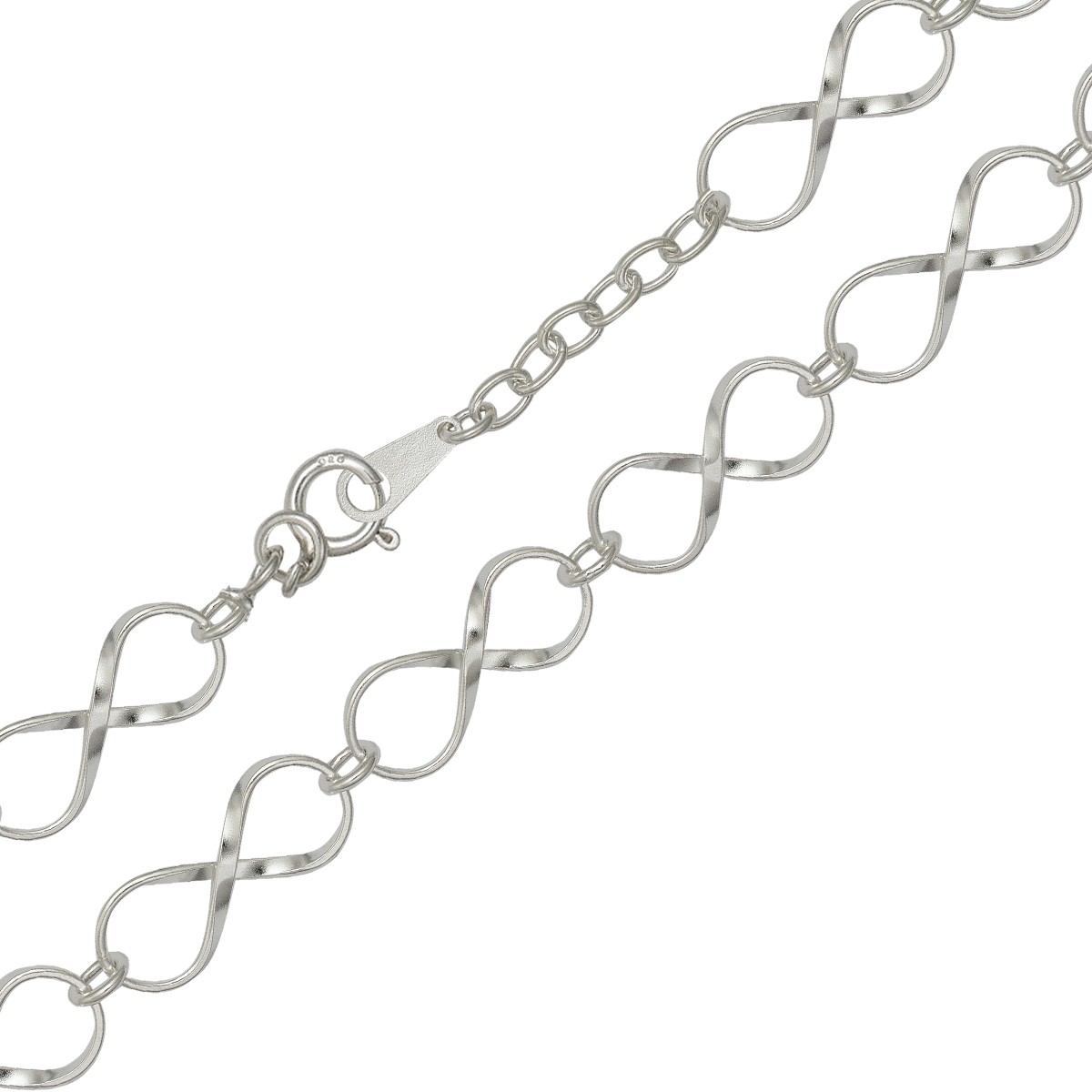 Ezüst női nyaklánc infinity 45 cm