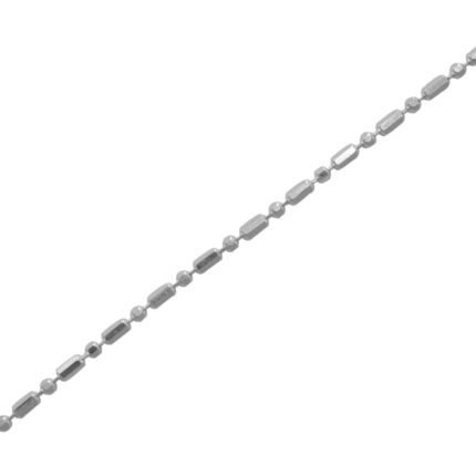 Ezüst női karkötő pálcikás bogyós 19 cm
