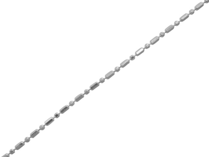 Ezüst női karkötő pálcikás bogyós 19 cm
