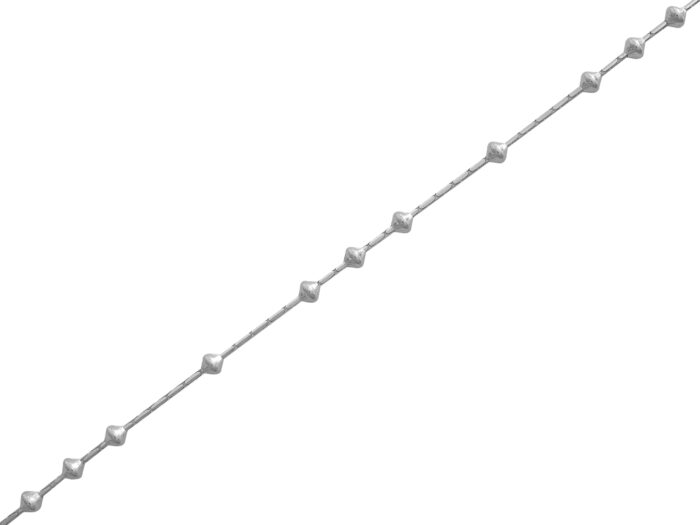 Ezüst karkötő női 3+1 bogyós 19 cm