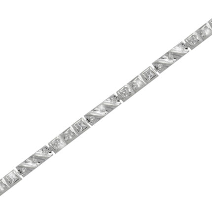 Cirkónia köves sterling ezüst karlánc 19 cm