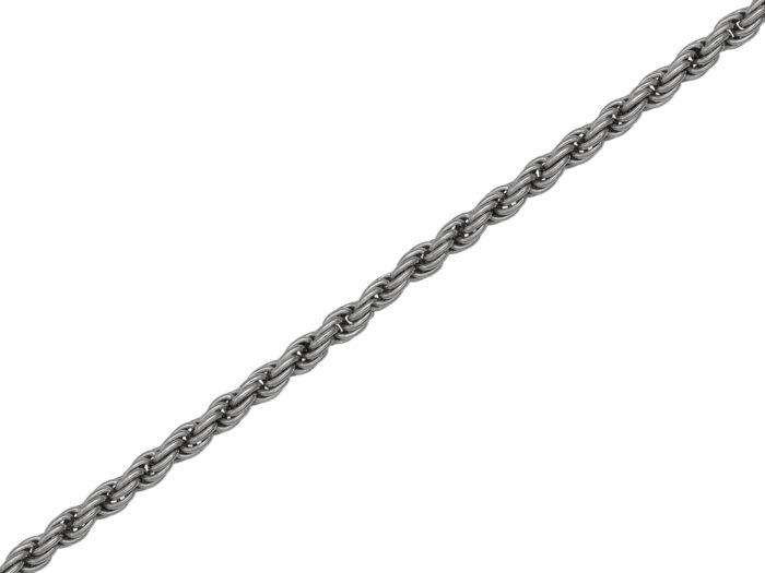 Sterling ezüst karkötő ródium bevonattal wales 18 cm