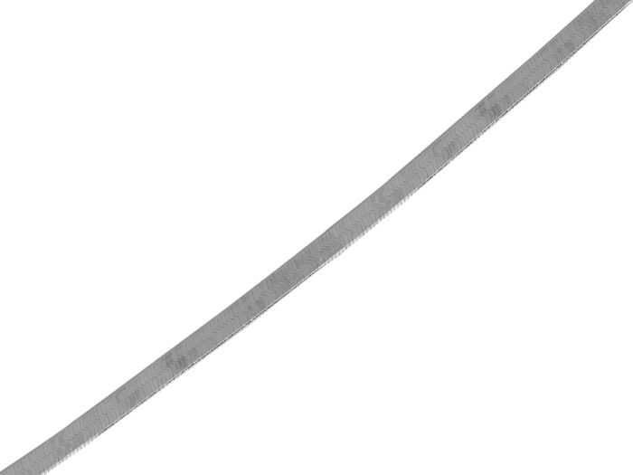 Ródiumos sterling ezüst női karkötő laplánc 19 cm