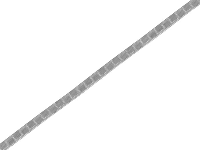 Ezüst ródiumos vésett lap karlánc 19 cm