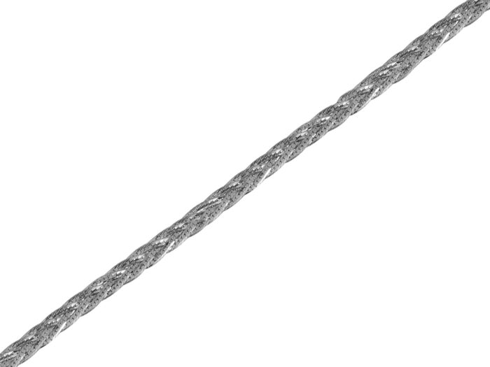 Ródiumos ezüst karkötő 4 soros fonott 19 cm