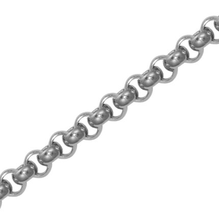 Vastag ezüst nyaklánc gyöngy anker 46 cm