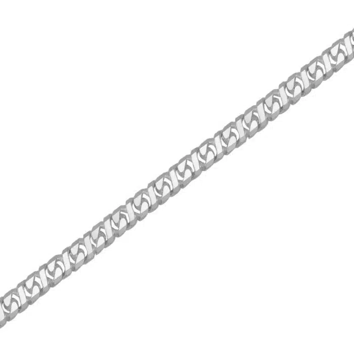 925‰ ezüst férfi karkötő dollár 21,5 cm
